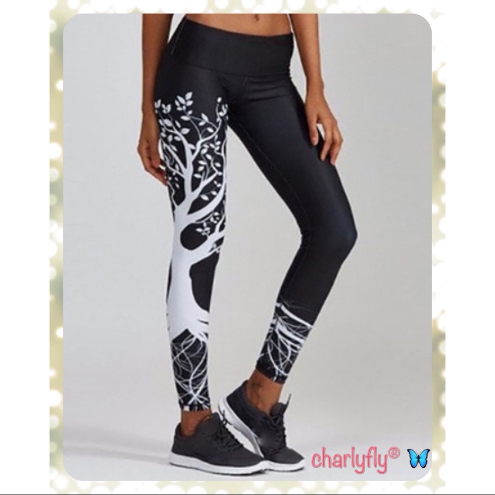 Tree Print Yoga Leggings